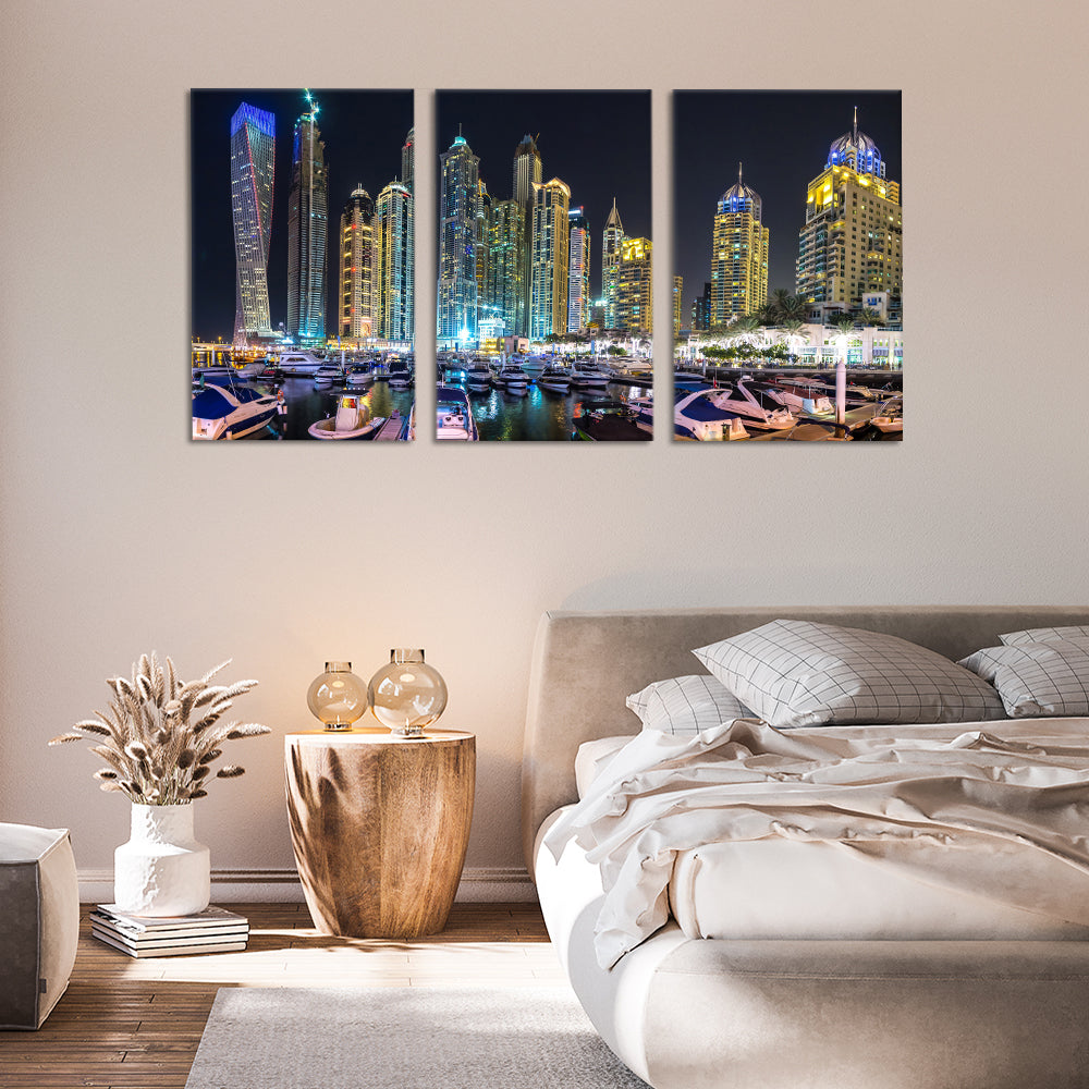 Dubai skylines and harbour