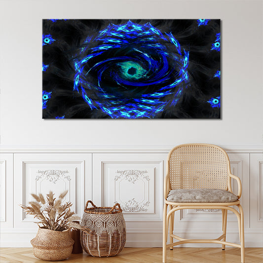 Blue swirled eye