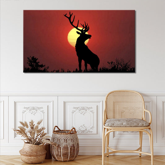 Deer in the sunset