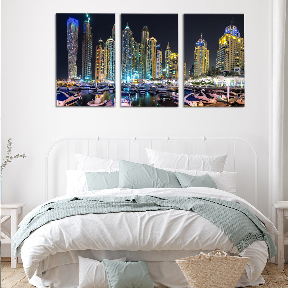 Dubai skylines and harbour