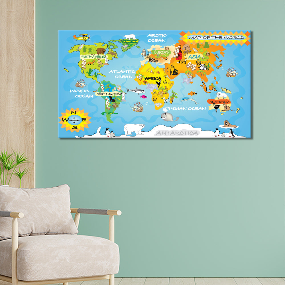 Kids world map