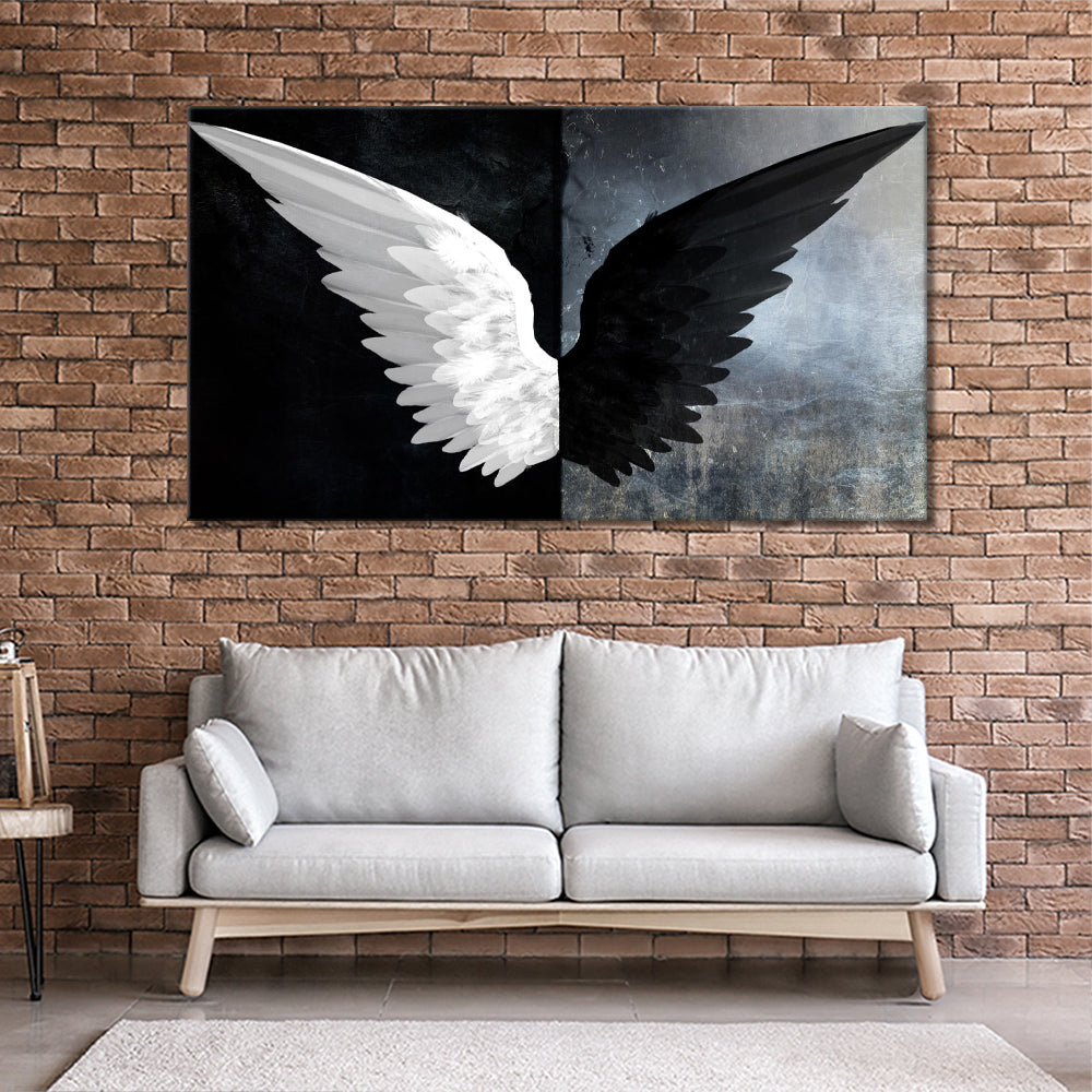 Black and white wings