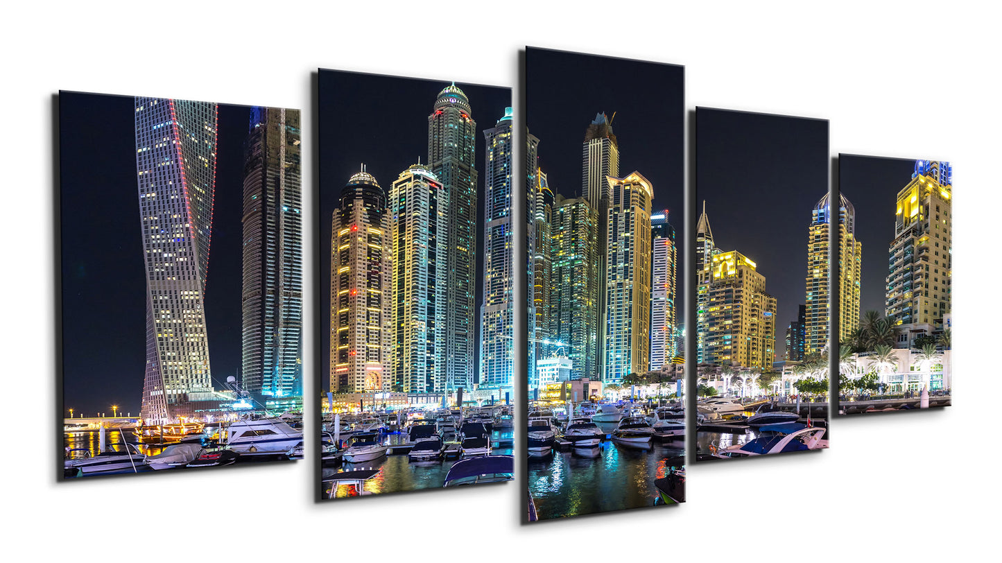 Dubai skylines and harbour