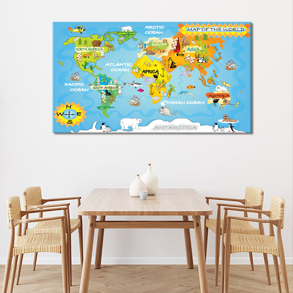 Kids world map