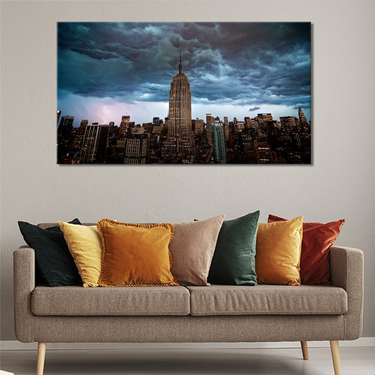 Stormy Manhattan skyline