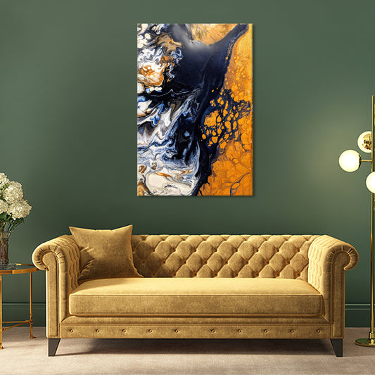 Navy and Gold Abstract