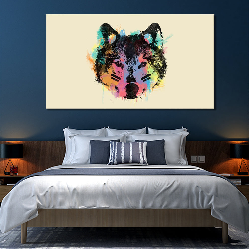 Artistic wolf face