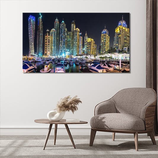 Dubai skylines and harbour