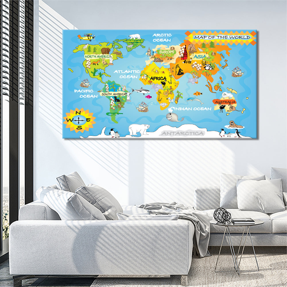 Kids world map