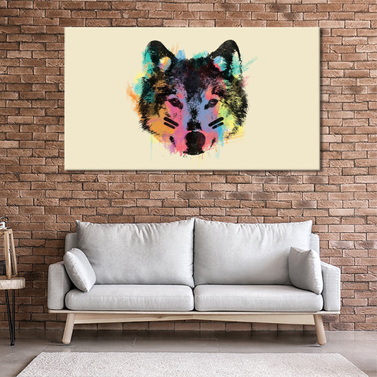 Artistic wolf face