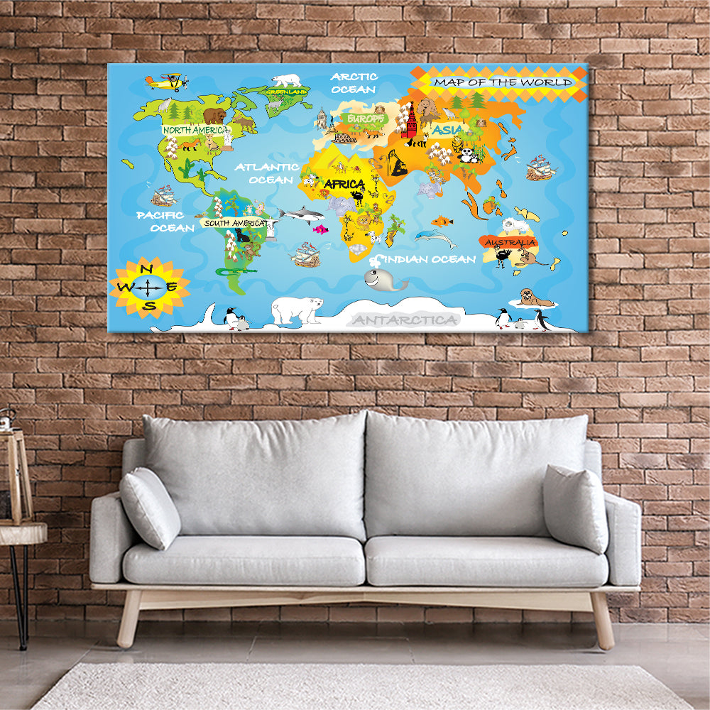 Kids world map