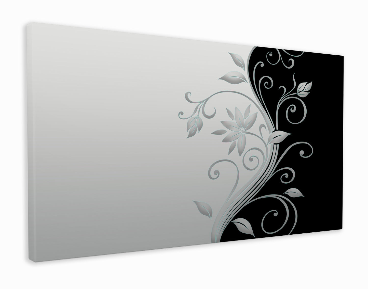 Black and white floral design