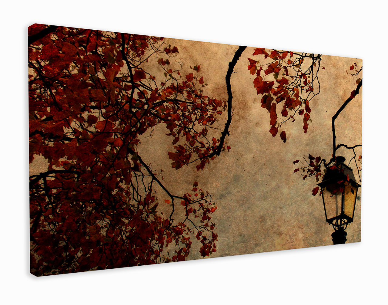 Autumn lampost