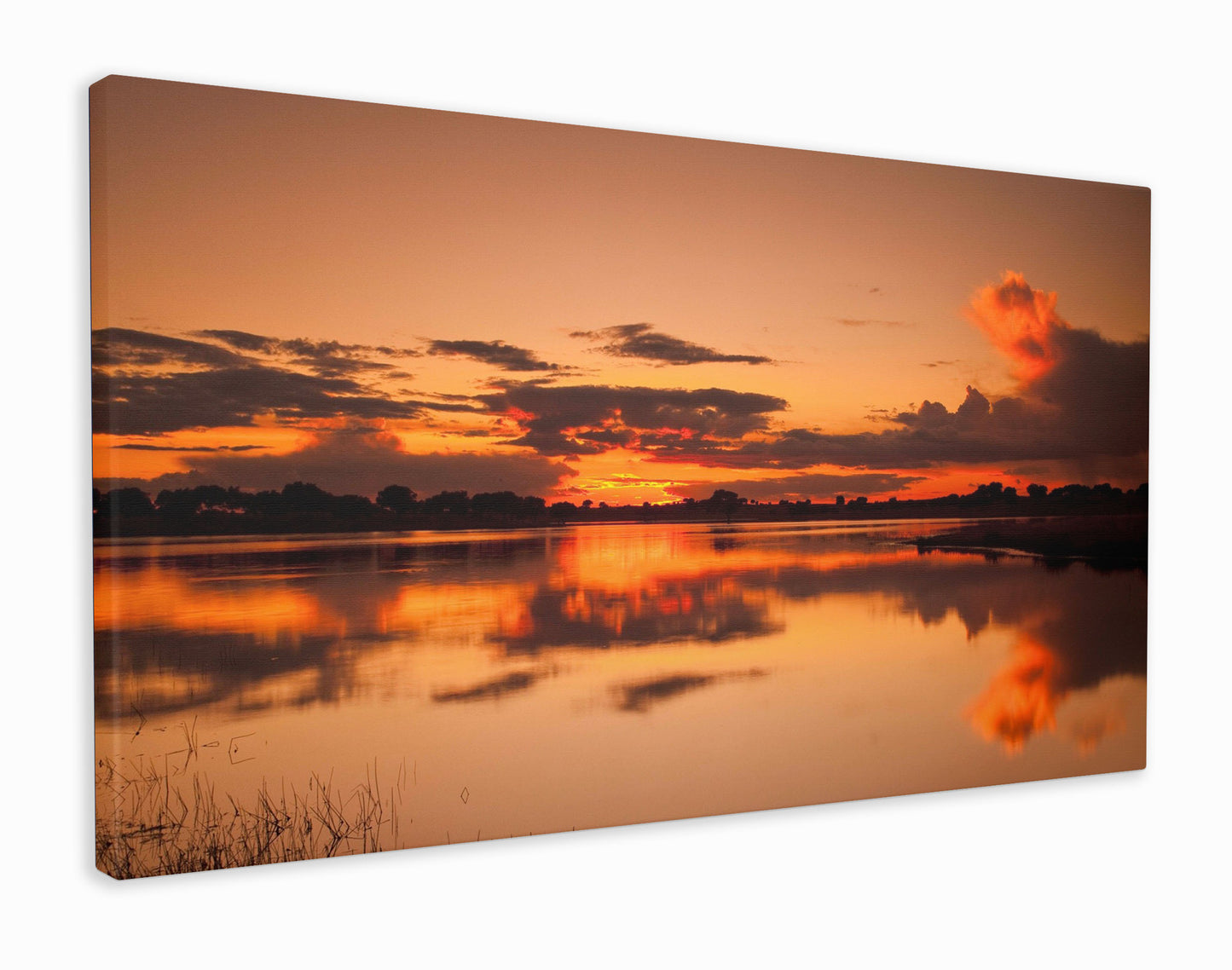 Picturesque lake at sunrise