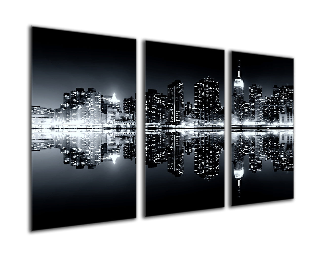 New York skyline reflection