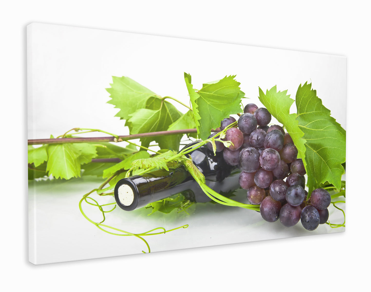 Grapes and bottle