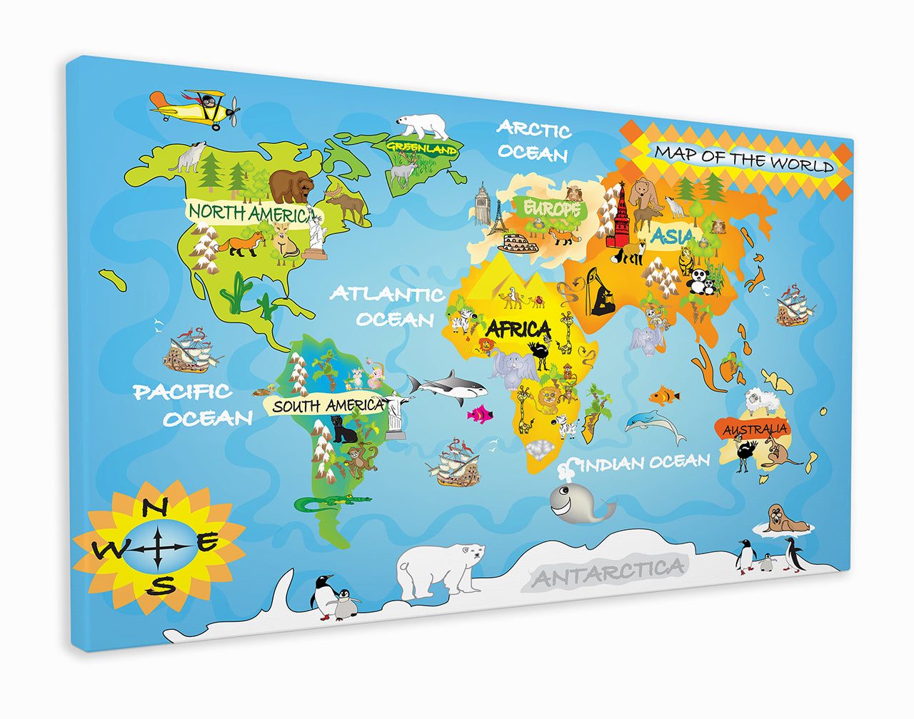 Kids world map