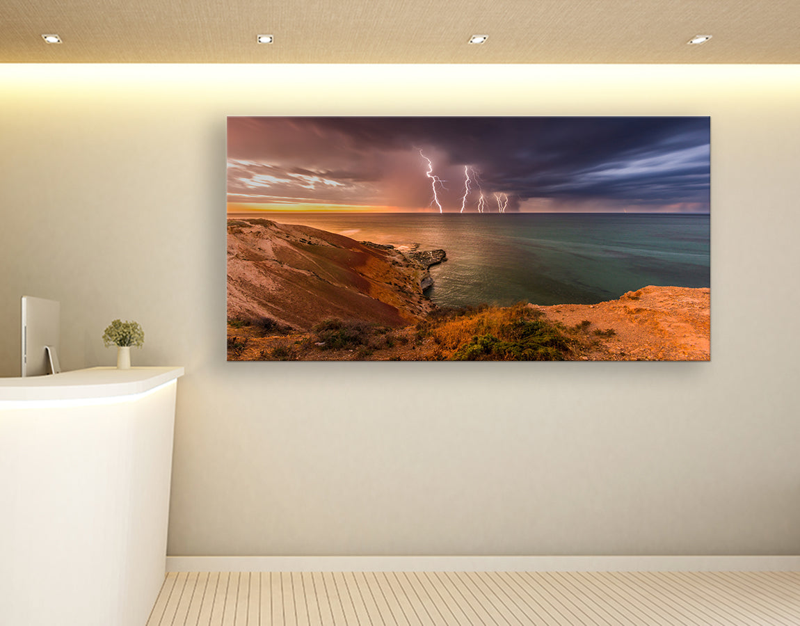 Thunderstorm over the ocean