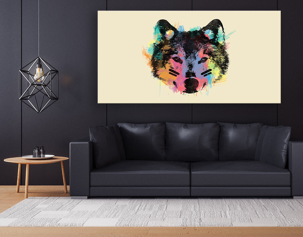 Artistic wolf face