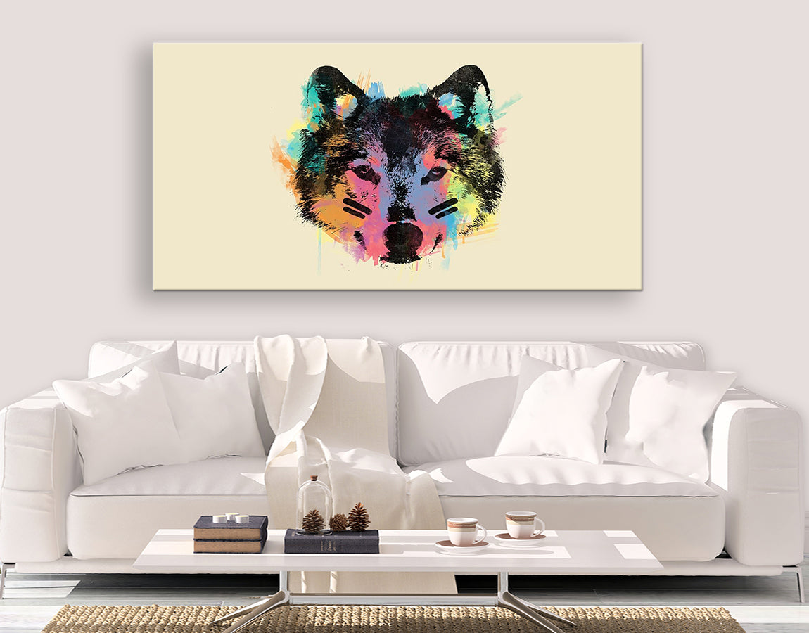 Artistic wolf face