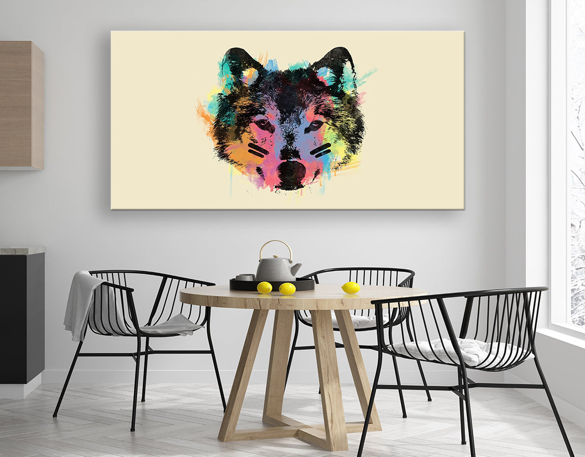 Artistic wolf face