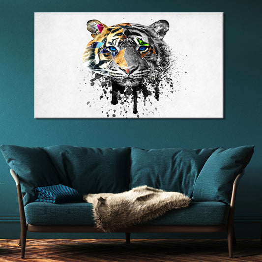 Artistic tiger face