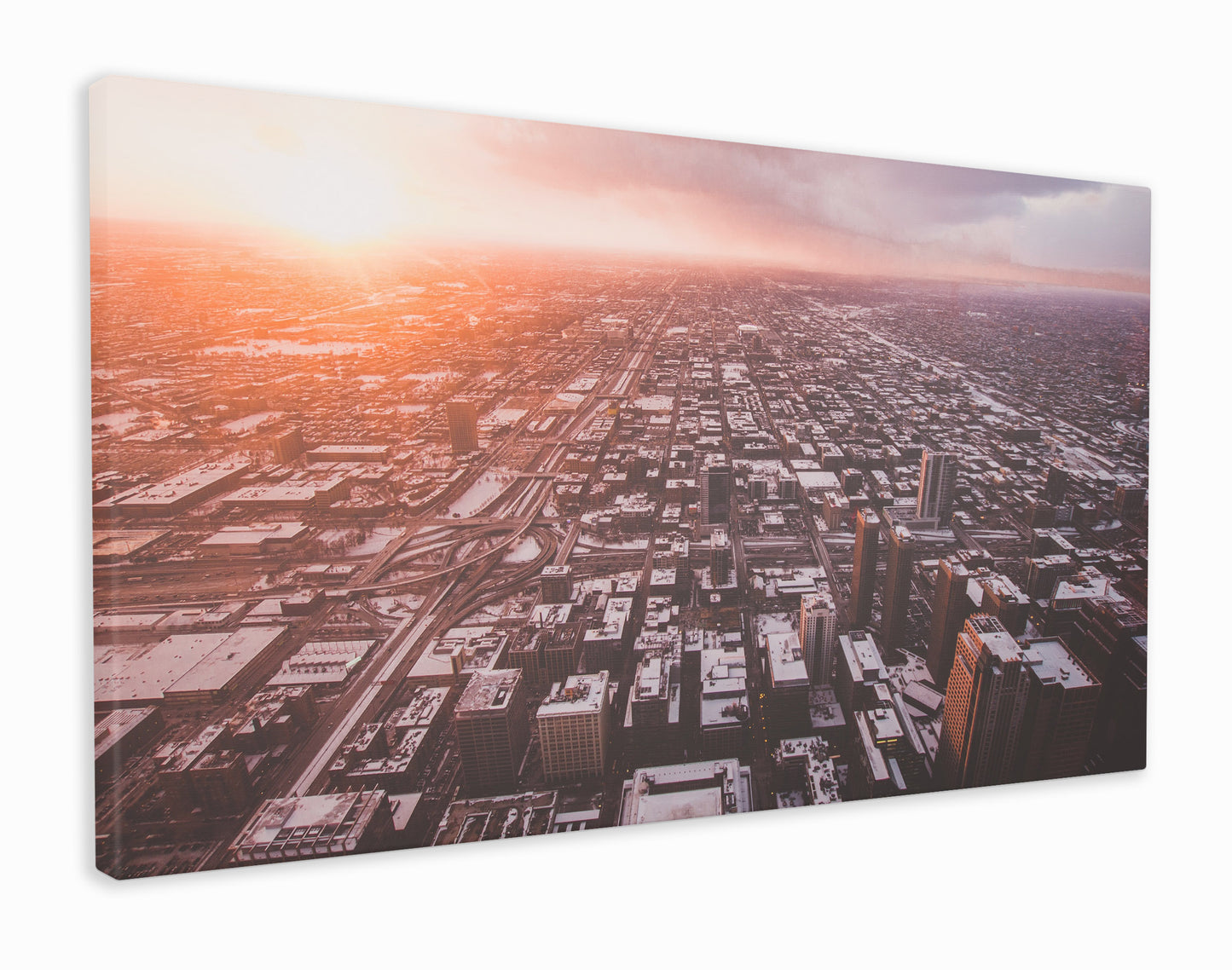 Chicago city at dusk