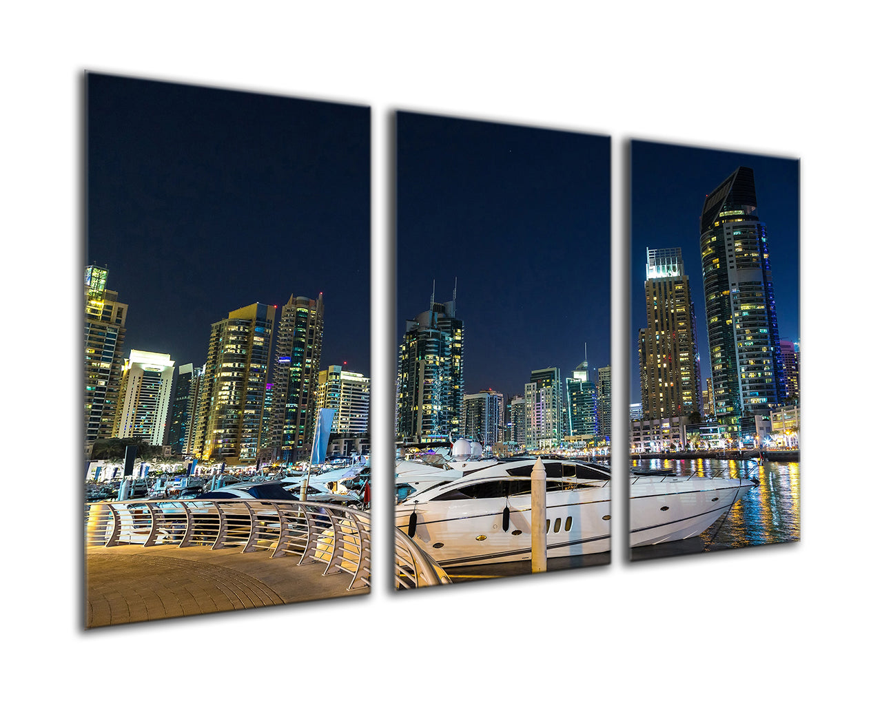 Dubai harbour and skyline