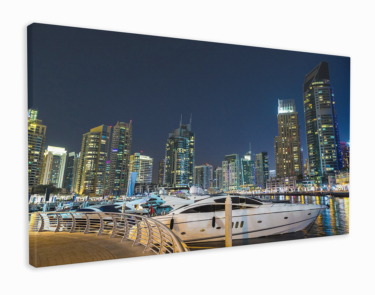 Dubai harbour and skyline