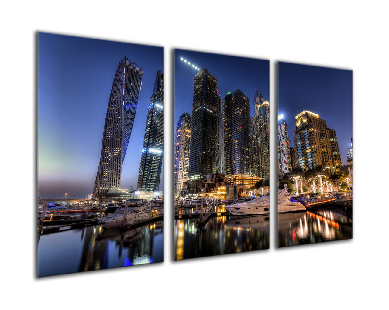 Dubai harbour and skyline