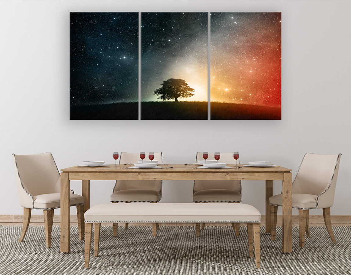 Lonely Tree on a Starry Night